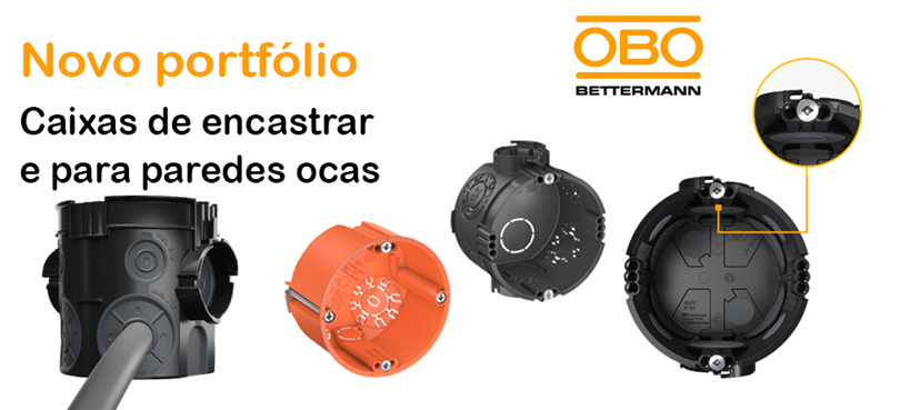 Novas caixas de encastrar e para paredes ocas da OBO Bettermann