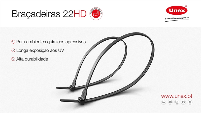 Braçadeiras 22HD da Unex: para ambientes agressivos